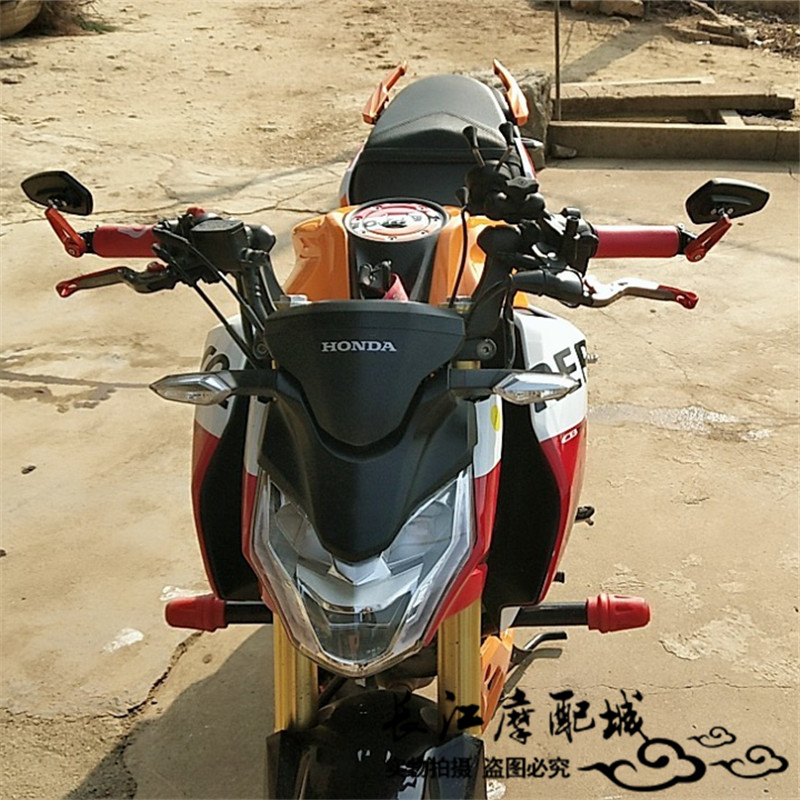 适用本田暴风眼CB190R CB190F CBF190X 190SS改装手把后视镜配件 - 图0