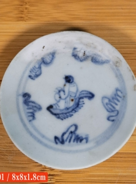 青花老瓷片古韵收藏中式雅趣装饰