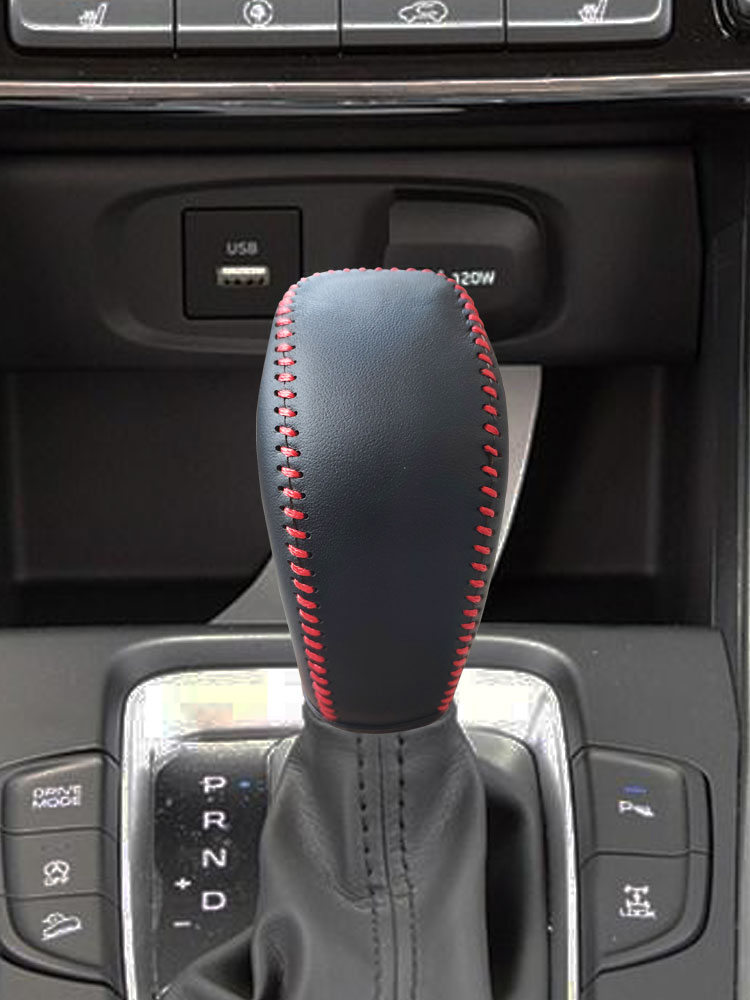 新老款IX35真皮档杆套10-13-15-18-19年款ix35档把套排挡套手刹套 - 图2