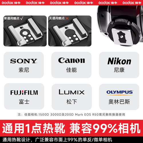 神牛TT520III三代TT520II二代TT560II相机闪光灯单反佳能尼康宾得索尼离机热靴灯外置富士机顶灯微单外拍摄影 - 图1