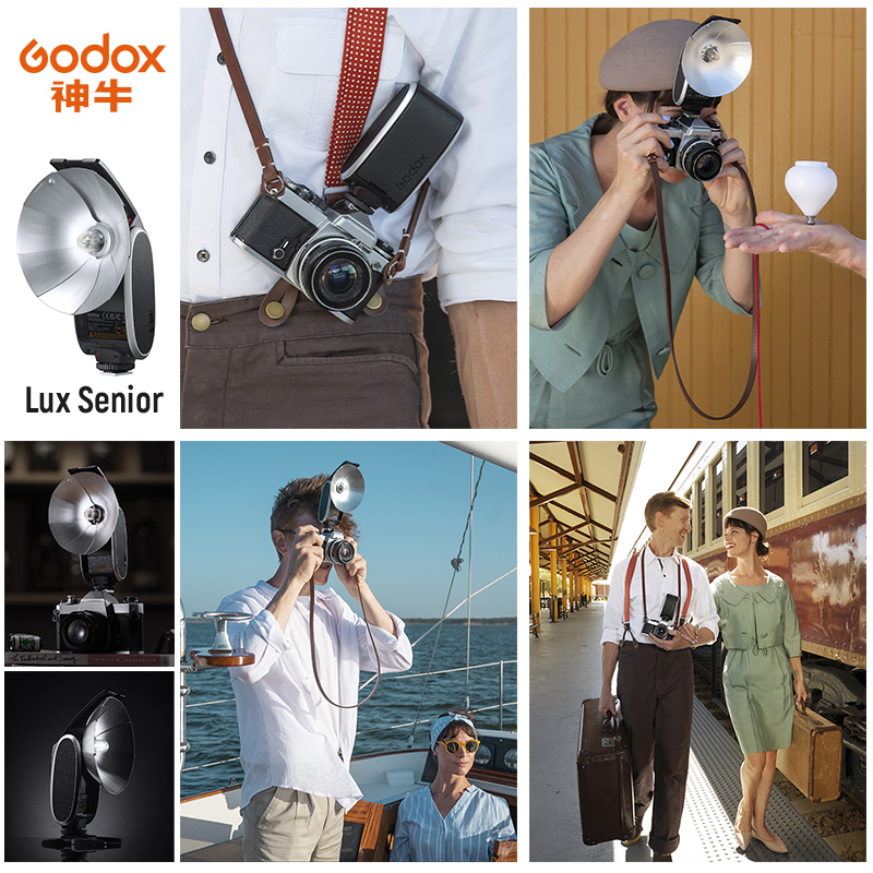 Godox神牛Lux Senior复古闪光灯相机单反微单数码胶片外置机顶闪光灯外接外拍热靴灯便携小佳能索尼富士哈苏-图3