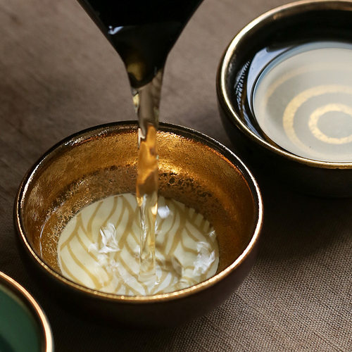 日本进口波佐见黑釉天目烧粗陶功夫茶杯品茗杯日式建盏茶具套装 - 图1