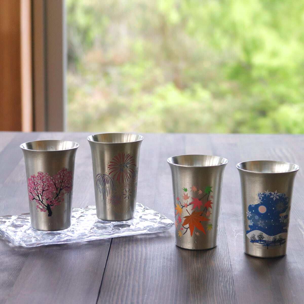 高木陶器 清酒杯锡铜清酒杯冷感烟花变色杯啤酒杯冷感四季杯生日,淘宝优惠券,粉丝福利购,淘宝优惠卷