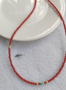 南红玛瑙锁骨链女款设计感项链