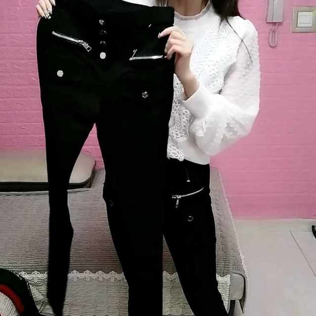 Multi-button tight 2024 spring new pencil pants