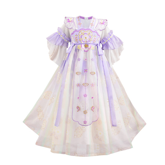 Hanfu Girls 2025 New Spring and Autumn Ancient Style Super Fairy Little Girl Tang Suit Chinese Style Children's Ancient Costume Skirt Autumn