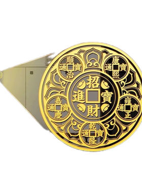 中式烫金纸艺门贴-开门见财招运化污,提升家庭财运与健康