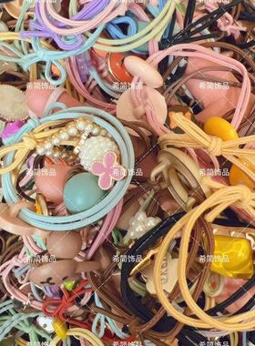 高弹力不伤发工厂直供皮筋女百搭发圈成人扎头发头饰头绳简约发饰