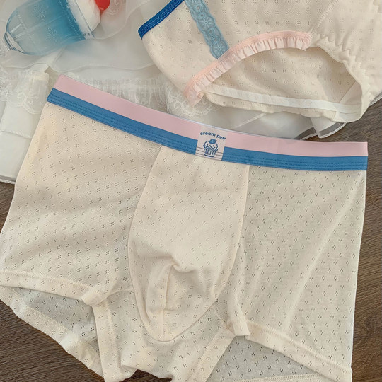 日系纯欲风甜美可爱情侣内裤一男一女蕾丝2025新款爆款纯棉裆内裤