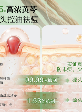 青少年黄芩祛痘控油洁面泡泡