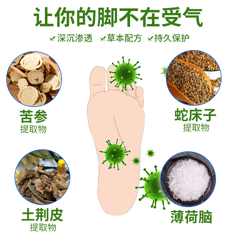 【2送1 3送2】脚部袪脱皮抗菌泡脚粉 云上飘浴足剂