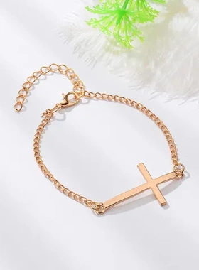 圣骑士手链热卖外贸欧美十字架合金手镯个性饰品