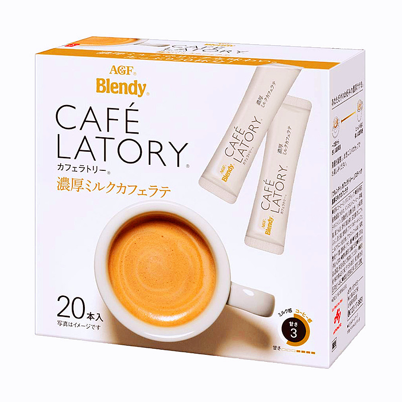 日本进口AGF Blendy CAFE latory醇厚牛奶微苦拿铁三合一速溶咖啡 - 图3