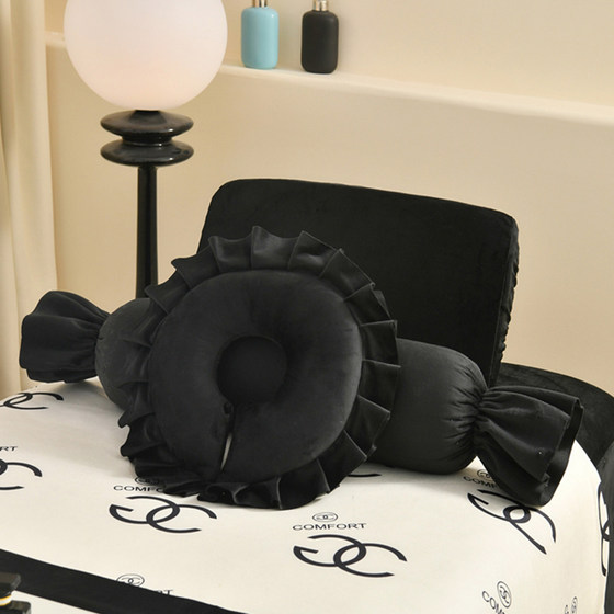Black and white small fragrance beauty bed cover four-piece set for skin management beauty salon special light luxury bed sheet massage high-end
