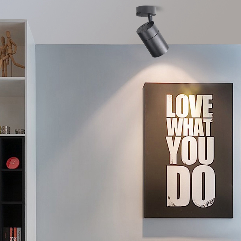 led明装式射灯商用服装店单灯商铺背景墙超亮家用吸顶式cob轨道 - 图0