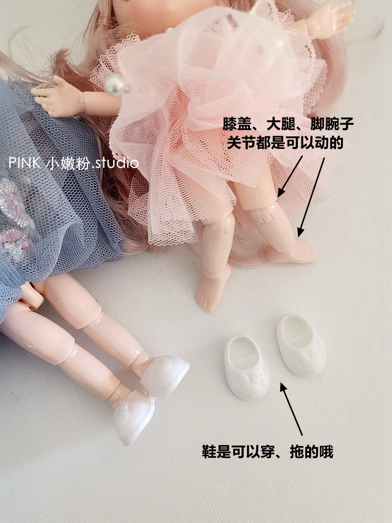 PINK小嫩粉仿真芭比娃娃公主玩具关节女孩换装娃娃盒装儿童挂饰品