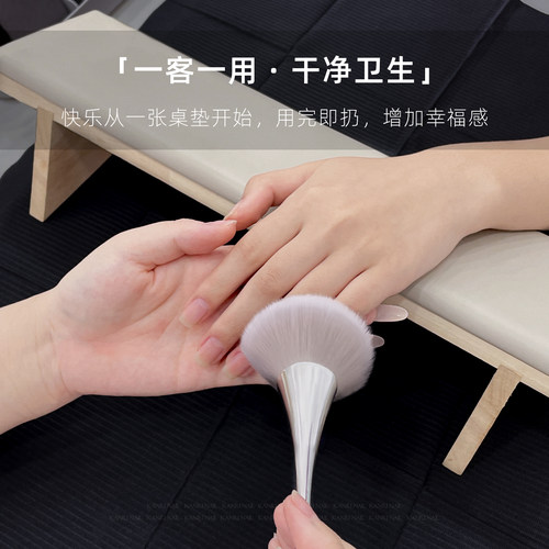 日式美甲一次性桌垫纸巾防水防尘清洁垫一客一用美甲店桌布125片 - 图1