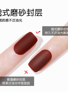 卡妞俄式磨砂封层升级版甲油胶