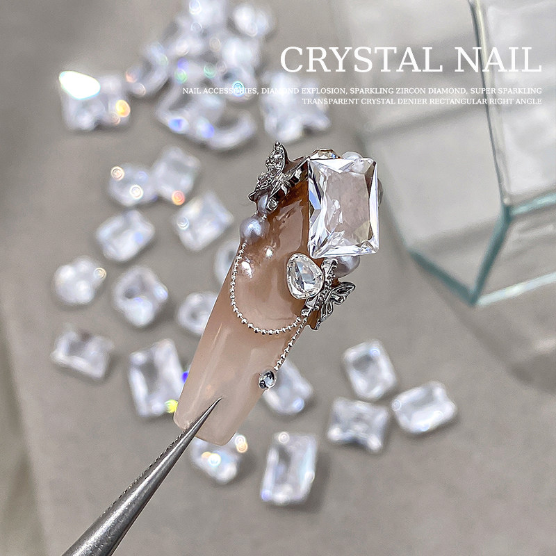 美甲钻饰品爆闪精品透底锆石超闪指甲钻石装饰高碳透明冰糖小配饰,淘宝优惠券,粉丝福利购,淘宝优惠卷