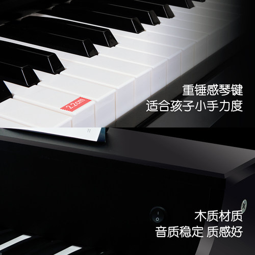 儿童木质小钢琴宝宝37键玩具乐器家用2早教1-6岁生日礼物可弹奏 - 图1