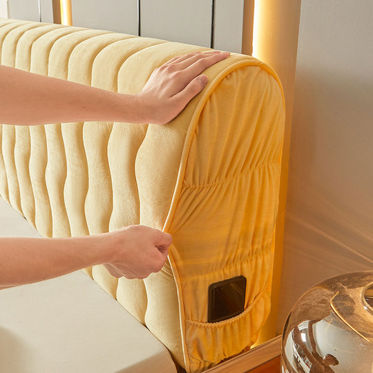 Bedside cover 2024 new Class A baby velvet high quality four-season universal cotton anti-collision head dustproof cover custom