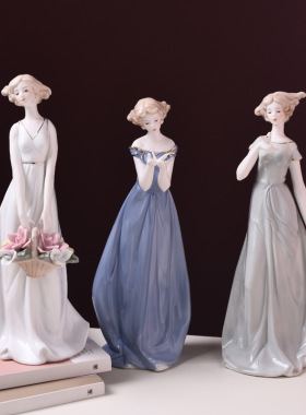 现代简约饰品摆件家居客厅酒柜装饰品摆件欧式创意房间陶瓷摆设