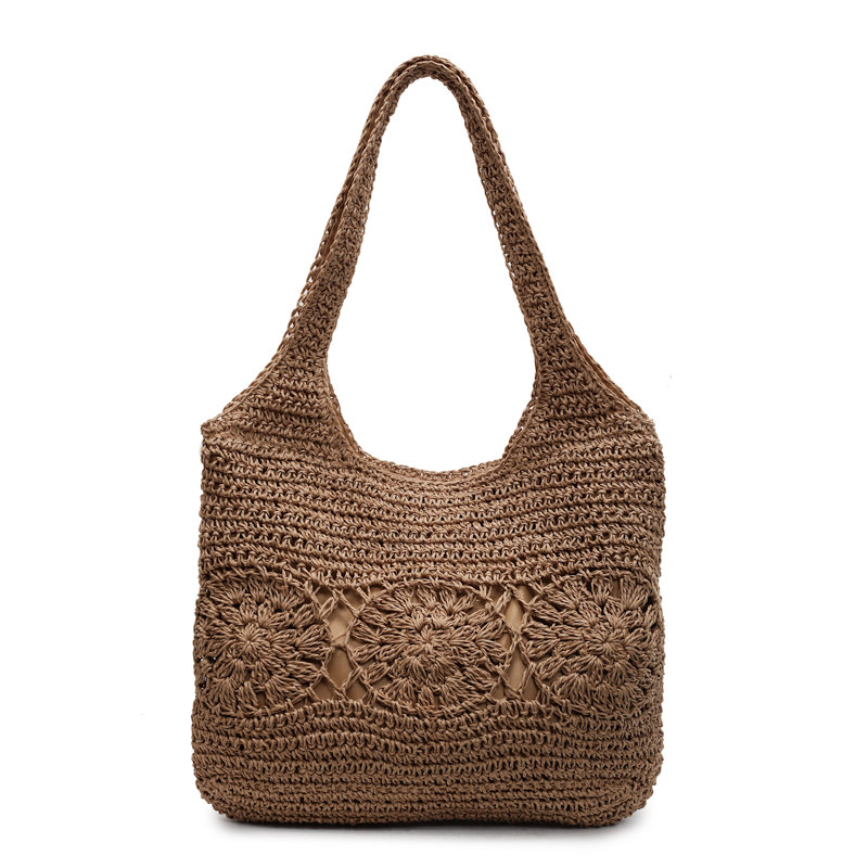 Spring Straw Beach Large Capacity Versatile Underarm Bag