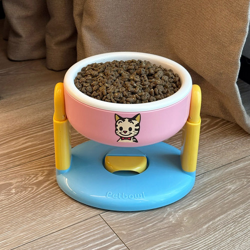 猫碗狗碗食盆通用增高架护颈防打翻吸盘宠物吃饭碗狗粮喝水碗盘 - 图3