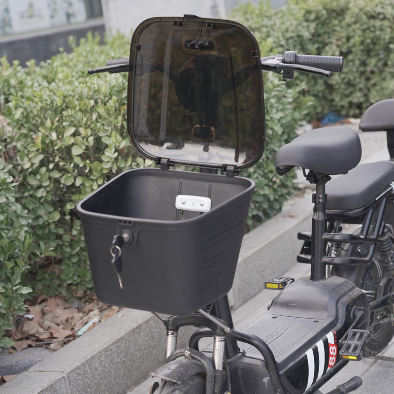 电动自行折叠瓶车后前置物防水带锁封闭头盔防盗加大号车筐篮篓子,淘宝优惠券,粉丝福利购,淘宝优惠卷