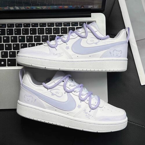 【定制球鞋】Nike Court Borough 芋泥小熊 Nike - 图0