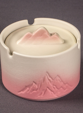 带盖防飞灰缸陶瓷烟灰缸