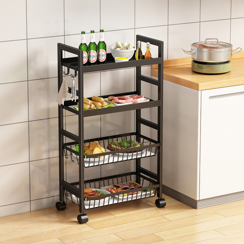 厨房菜篮子置物架多层落地储物架放果蔬菜架子小推车多功能收纳筐,淘宝优惠券,粉丝福利购,淘宝优惠卷
