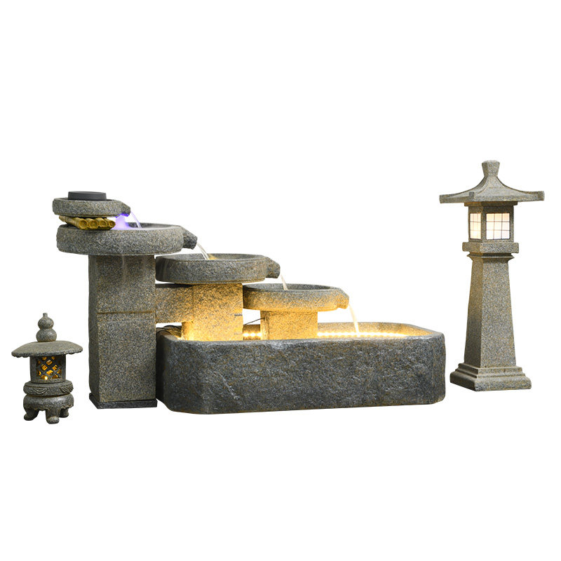 中式假山流水摆件石磨户外花园造景庭院室内客厅鱼池景观招财装饰,淘宝优惠券,粉丝福利购,淘宝优惠卷