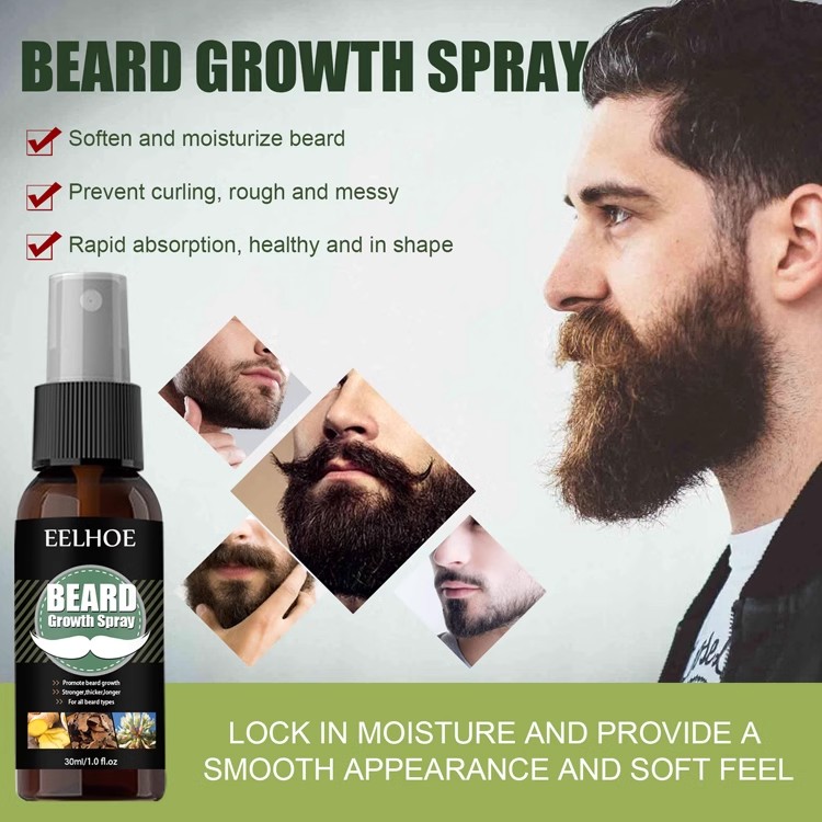 Beard Growth Spray跨境男士胡须生长精华液 胡子促育喷雾 增浓密 - 图2