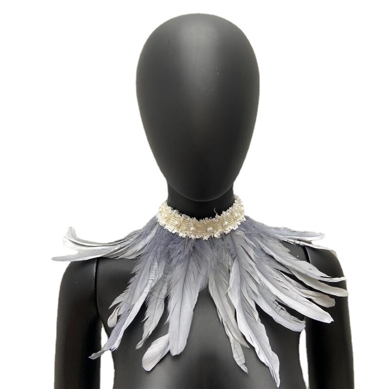 Christmas Feather Scarf Gothic Scarf Halloween Makeup Ball - 图3