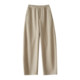 Versatile natural waist thick trousers wide leg pants