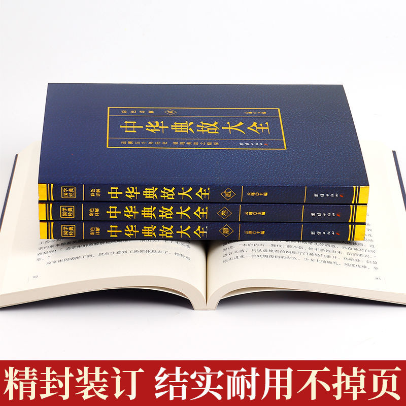 全4册中华典故大全烫金彩色详解人文历史成语典故书籍中华语言文化博大精深青少年儿童故事书中华成语故事拓宽国学经典书籍-图1