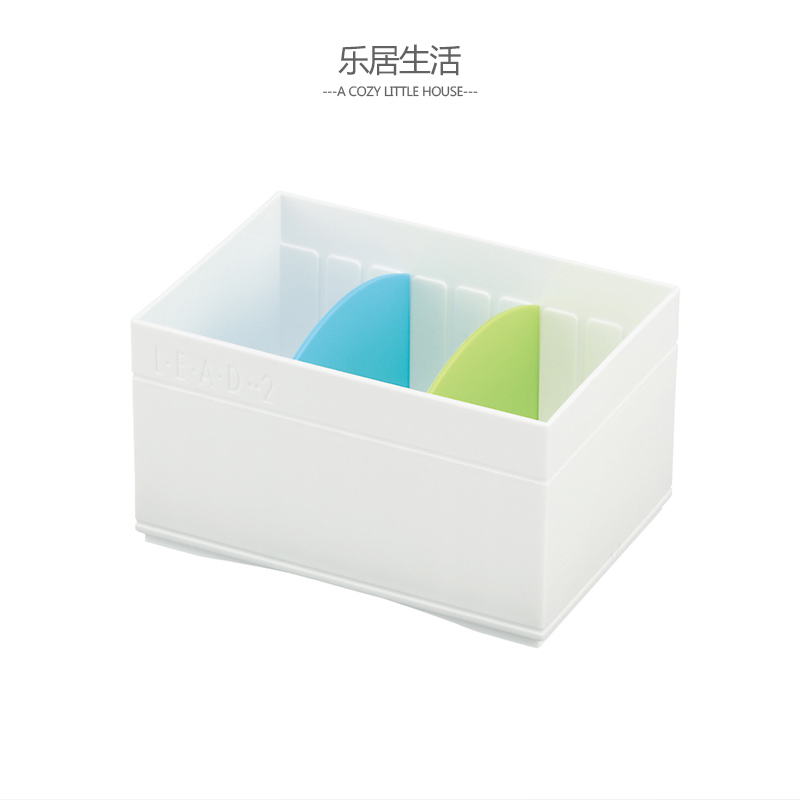 日本进口桌面小物收纳盒创意文具整理盒子化妆品收纳筐卡片存放盒 - 图1