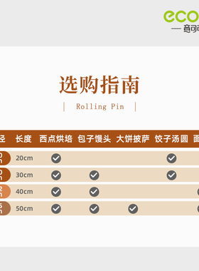 ecoco厨房擀面杖烘焙套转