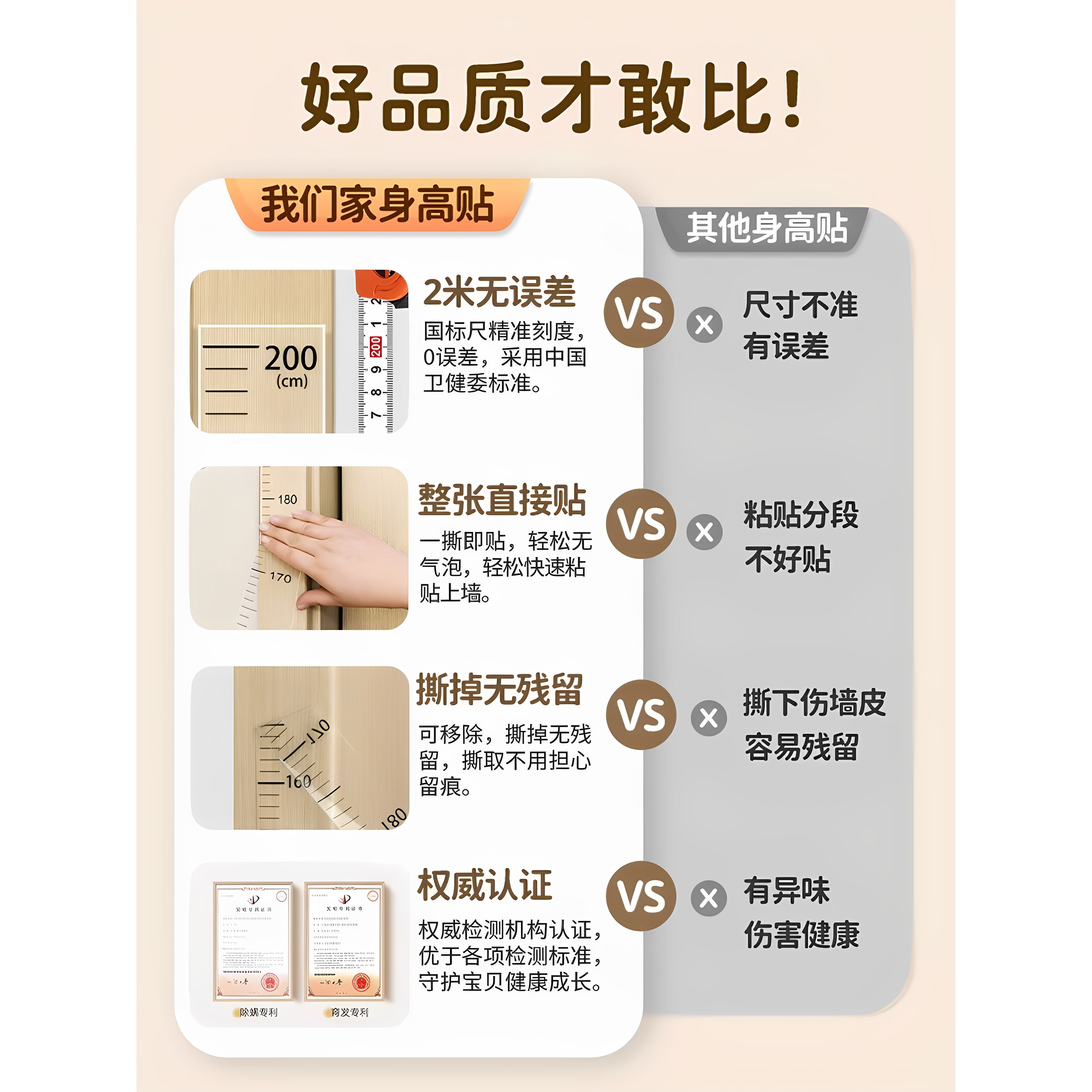 透明身高测量墙贴宝宝儿童量身高尺可移除不伤墙神器精准极简贴纸,淘宝优惠券,粉丝福利购,淘宝优惠卷