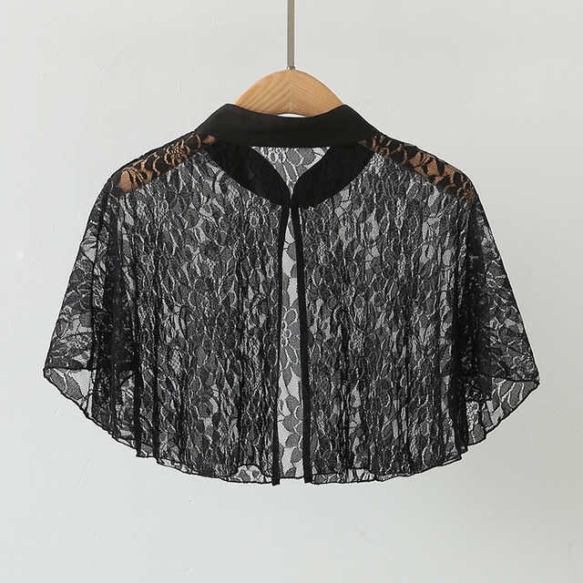 Lace shawl ສໍາລັບແມ່ຍິງໃນຊ່ວງລຶະເບິ່ງຮ້ອນທີ່ມີ skirt suspender ແລະ cardigan 2026 ເຄື່ອງນຸ່ງປ້ອງກັນແສງແດດໃຫມ່ gauze chiffon top