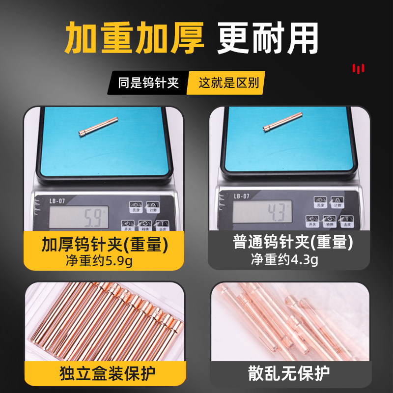 钨针夹管钨极夹紫铜加厚WP-17/18/26氩弧焊机焊枪配件大全氩氟焊,淘宝优惠券,粉丝福利购,淘宝优惠卷