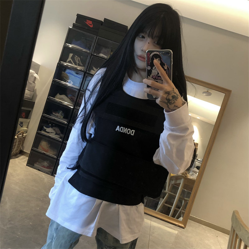 站在雾里 超酷背心马甲防弹战术美式3m反光魔术贴上衣黑色男女同,淘宝优惠券,粉丝福利购,淘宝优惠卷