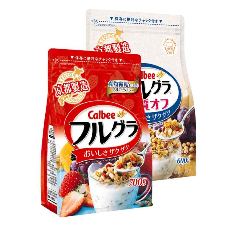 Calbee Fruit Cereal Imported From Japan Instant Brewed Into Drink Cereal Breakfast Reduced Sugar Oatmeal Mixed Pack