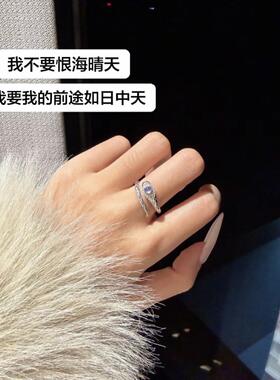 925银戒指 小灵蛇戒指开口可调节女小众设计尾戒食指戒