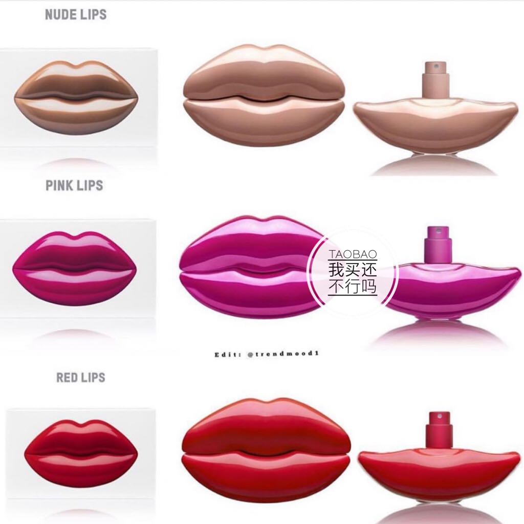 现货KKW Fragrance新Kylie Jenner金小妹合作厚嘴唇香水Lips 30mL-图0