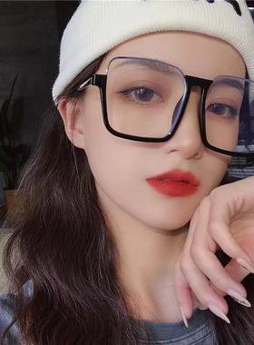 墨镜女半框高级感2024新款复古方形个性太阳镜大脸显瘦素颜防蓝光