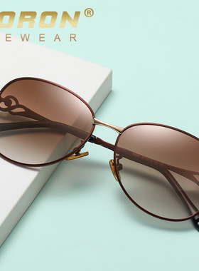 傲龙2024年新款偏光太阳镜欧美双色渐变太阳眼镜女时尚大框墨镜潮