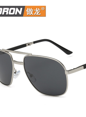 傲龙偏光太阳眼镜男2024新款飞行员墨镜大脸驾驶专用防强光太眼镜