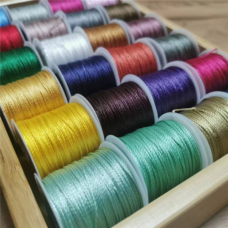 【18股小卷】CS股线纯色分装线新手DIY手工编织高强涤纶线30米2 - 图0